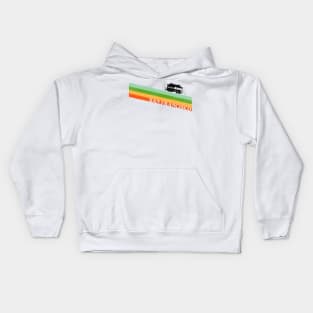 70s Style San Francisco Trolley Stripe Kids Hoodie